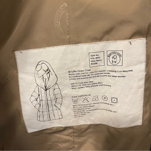 Happy Goat Lucky Woman Down Jacket Size S - Picture 7 of 9